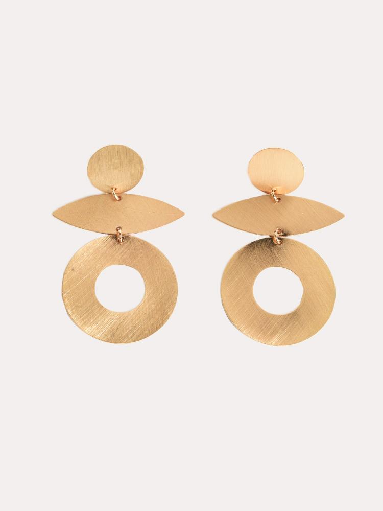 PanaceabGold Linear Geo Earring - Saint Bernard