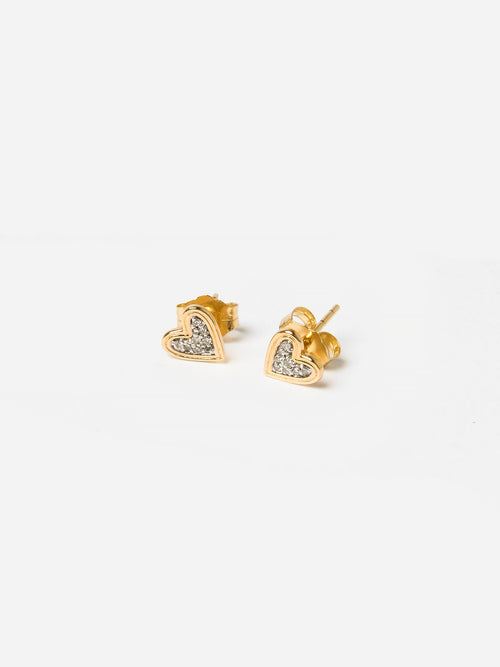 Adina Reyter Women's Make Your Move Pavé Heart Stud Earrings