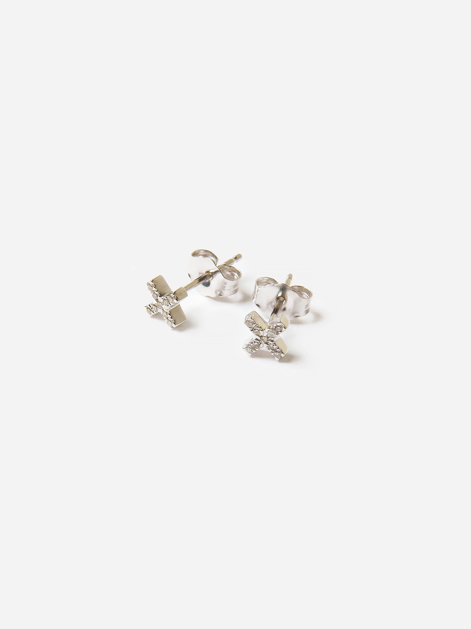 Adina Reyter Women's Super Tiny Pavé X Earrings - Saint Bernard