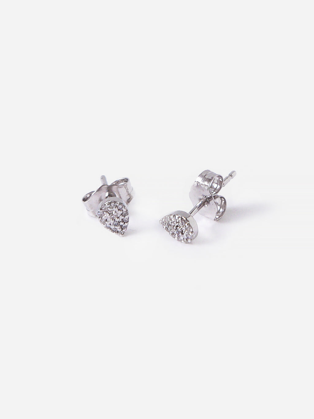 Adina Reyter Women's Super Tiny Solid Pavé Teardrop Earrings - Saint Bernard