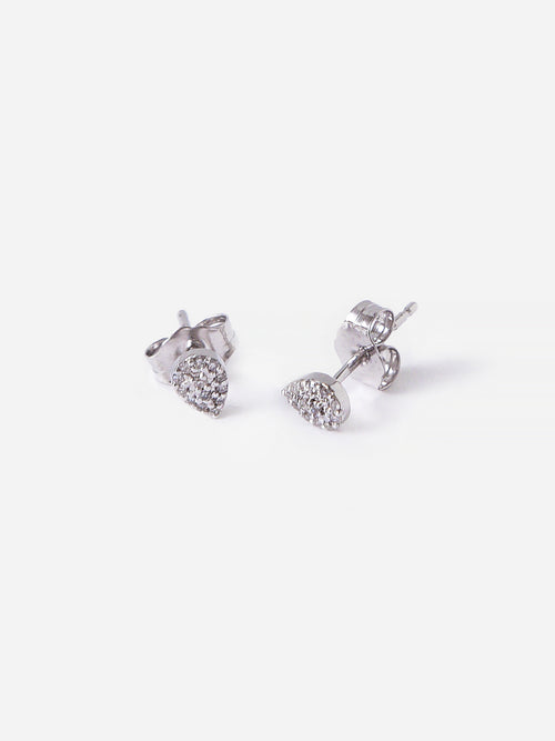 Adina Reyter Women's Super Tiny Solid Pavé Teardrop Earrings