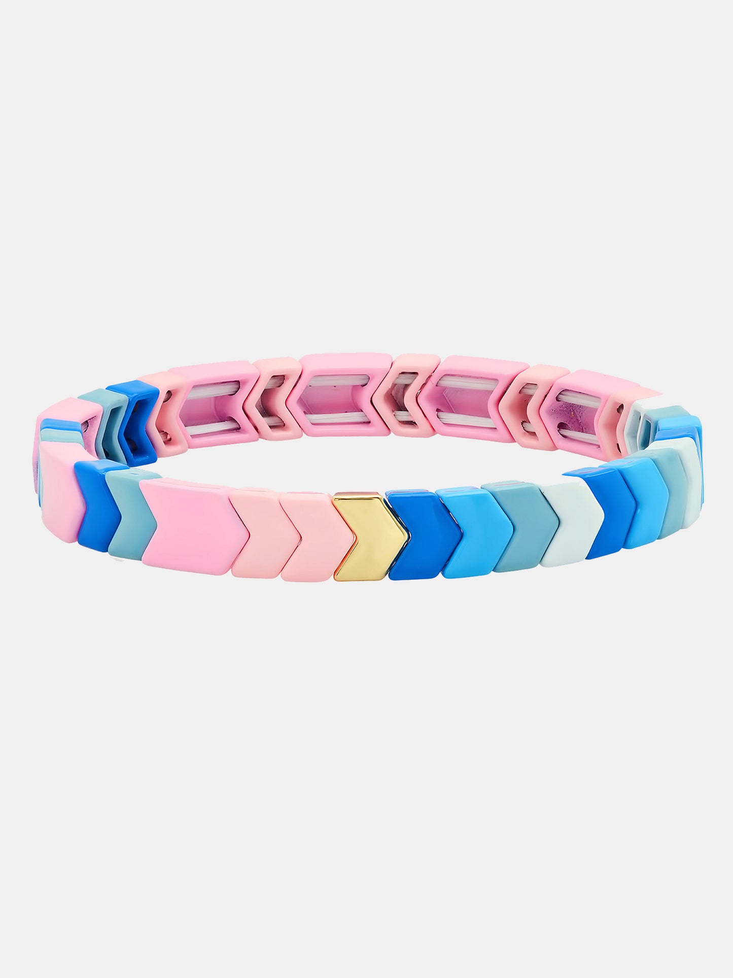 Tai Arrow Multi-Colored Alloy Beaded Stretch Bracelet