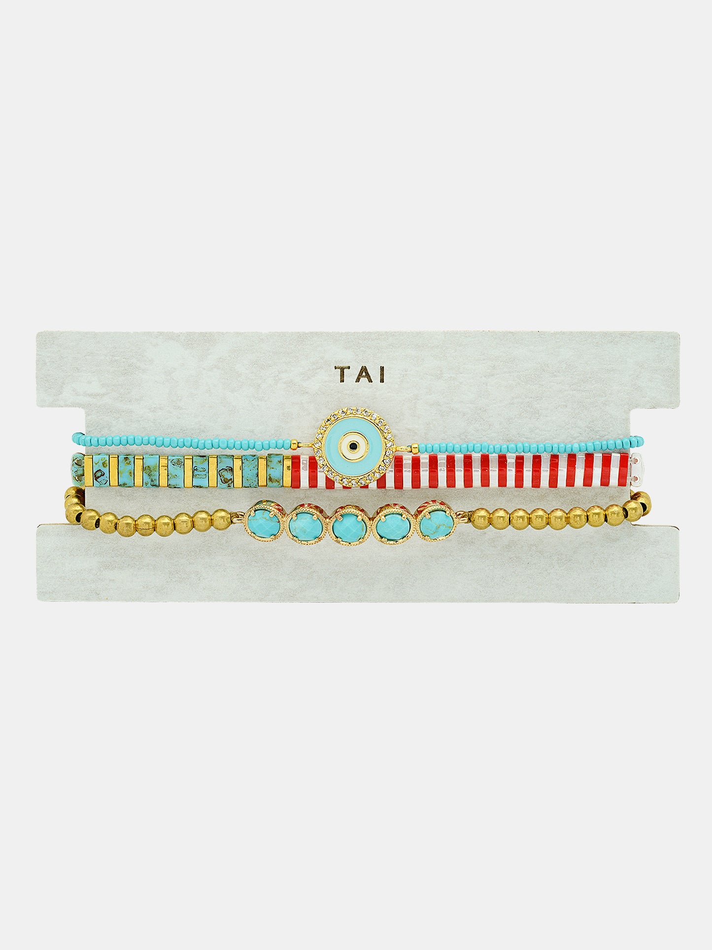 Tai Set of Three Beaded Bracelets