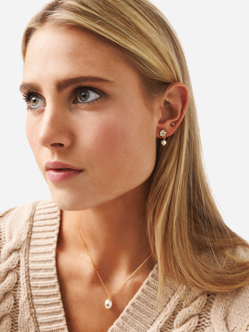 10 Deco Art Women's Little Chamomile Flower Earrings