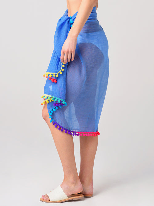 Echo Women's Pom Pom Pareo Cover-Up