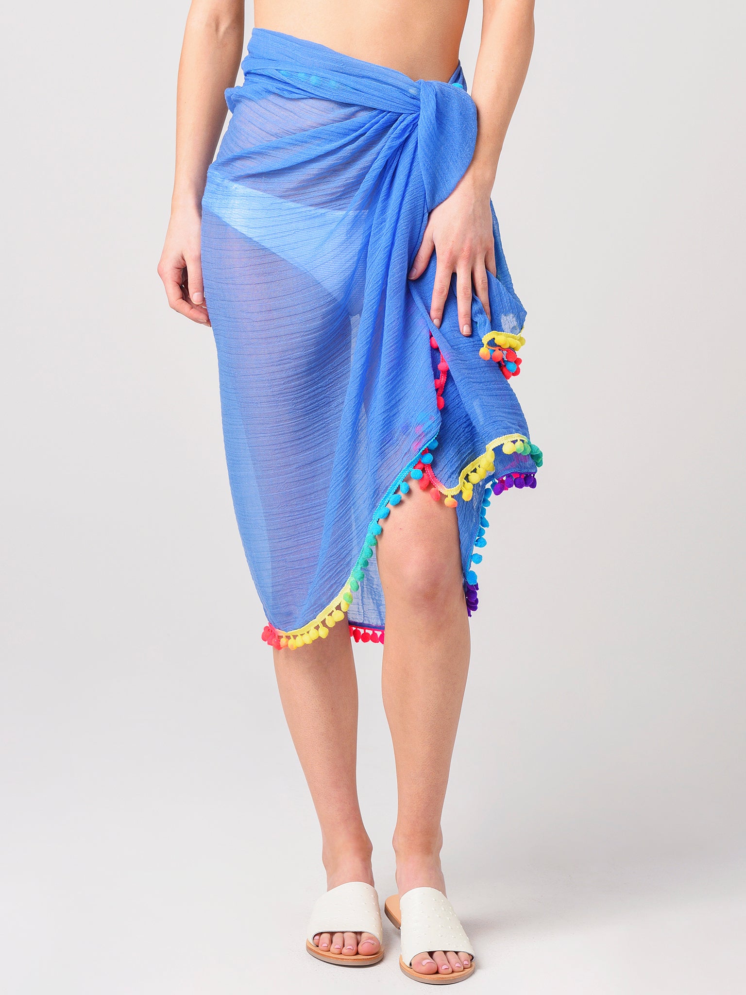 Echo Women's Pom Pom Pareo Cover-Up - Saint Bernard