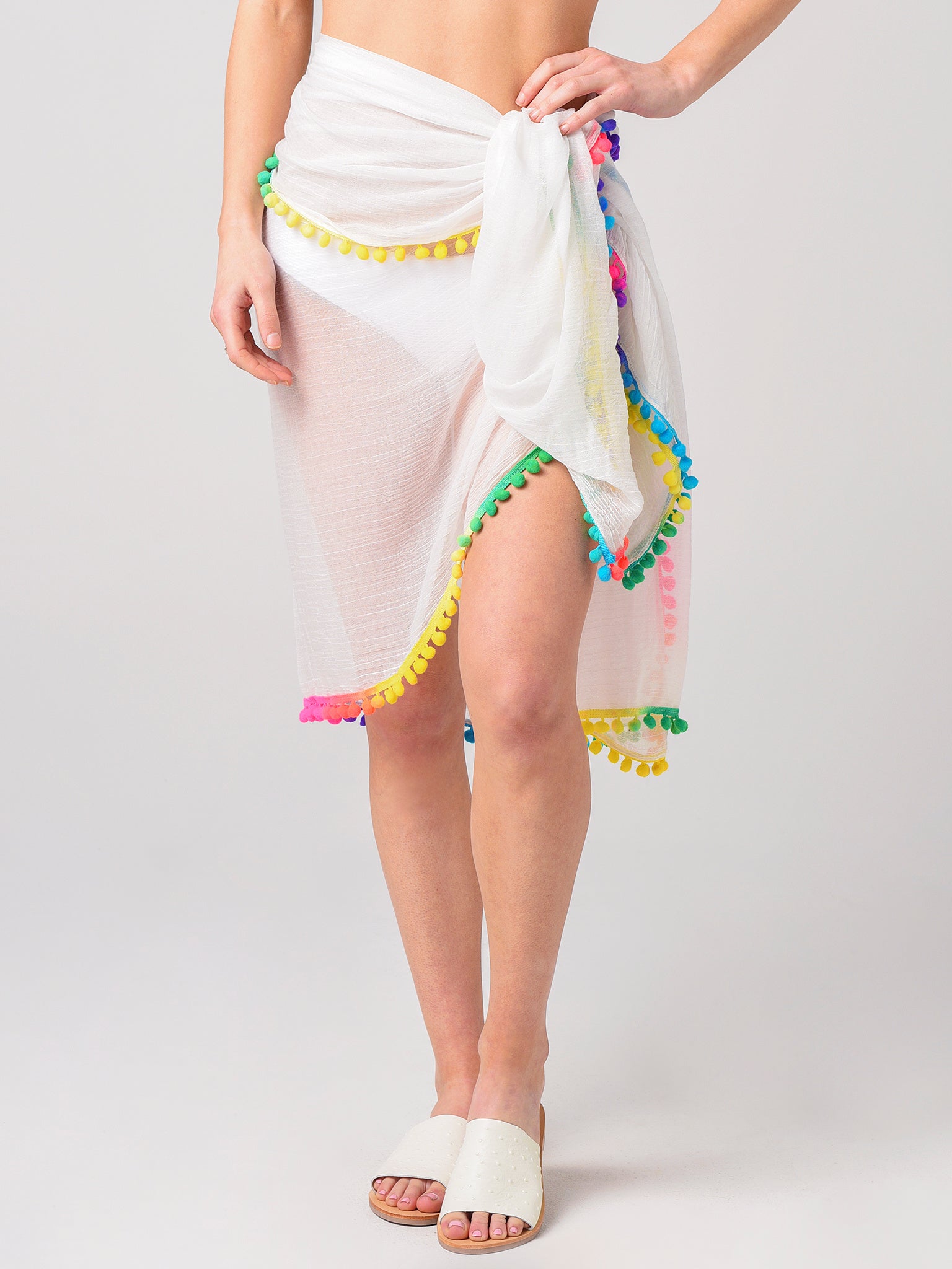 Echo Women's Pom Pom Pareo Cover-Up - Saint Bernard