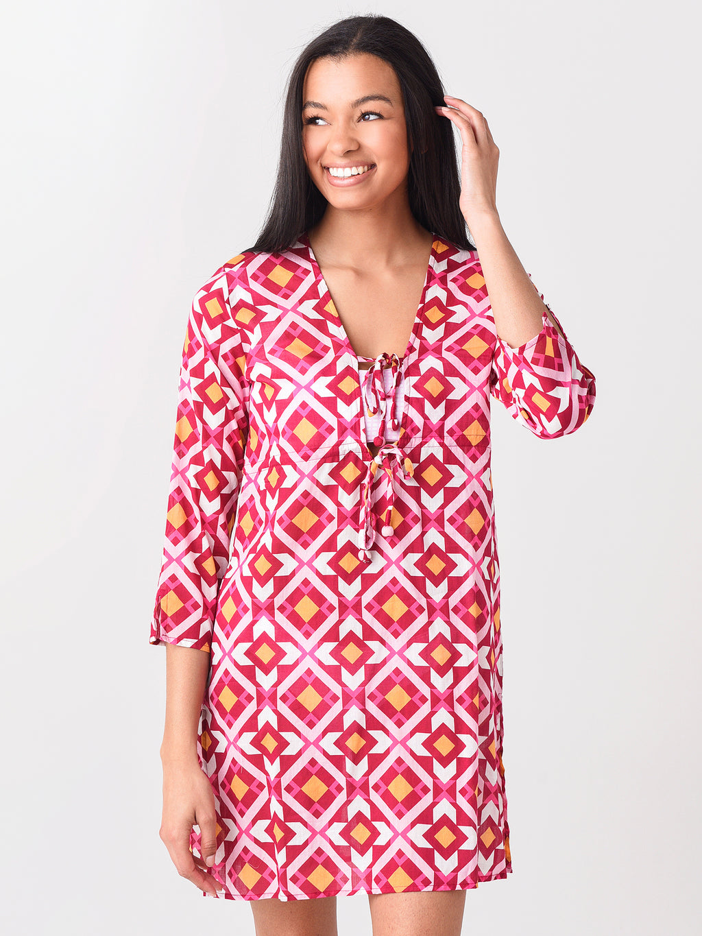 Echo Women's Geo Poolside Tunic Dress - Saint Bernard