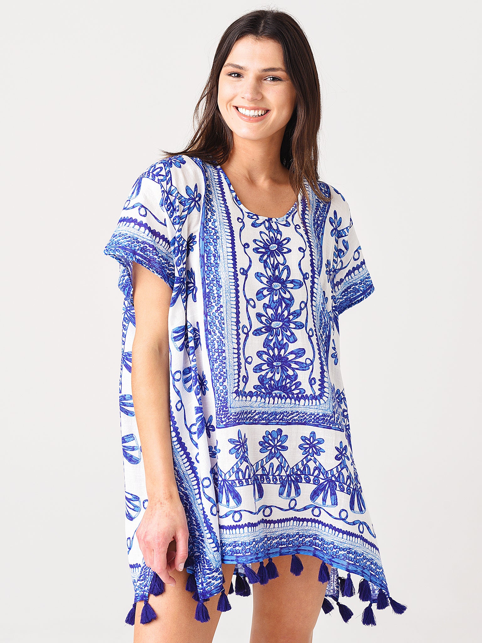 Echo Women's Sketchy Scroll Caftan - Saint Bernard