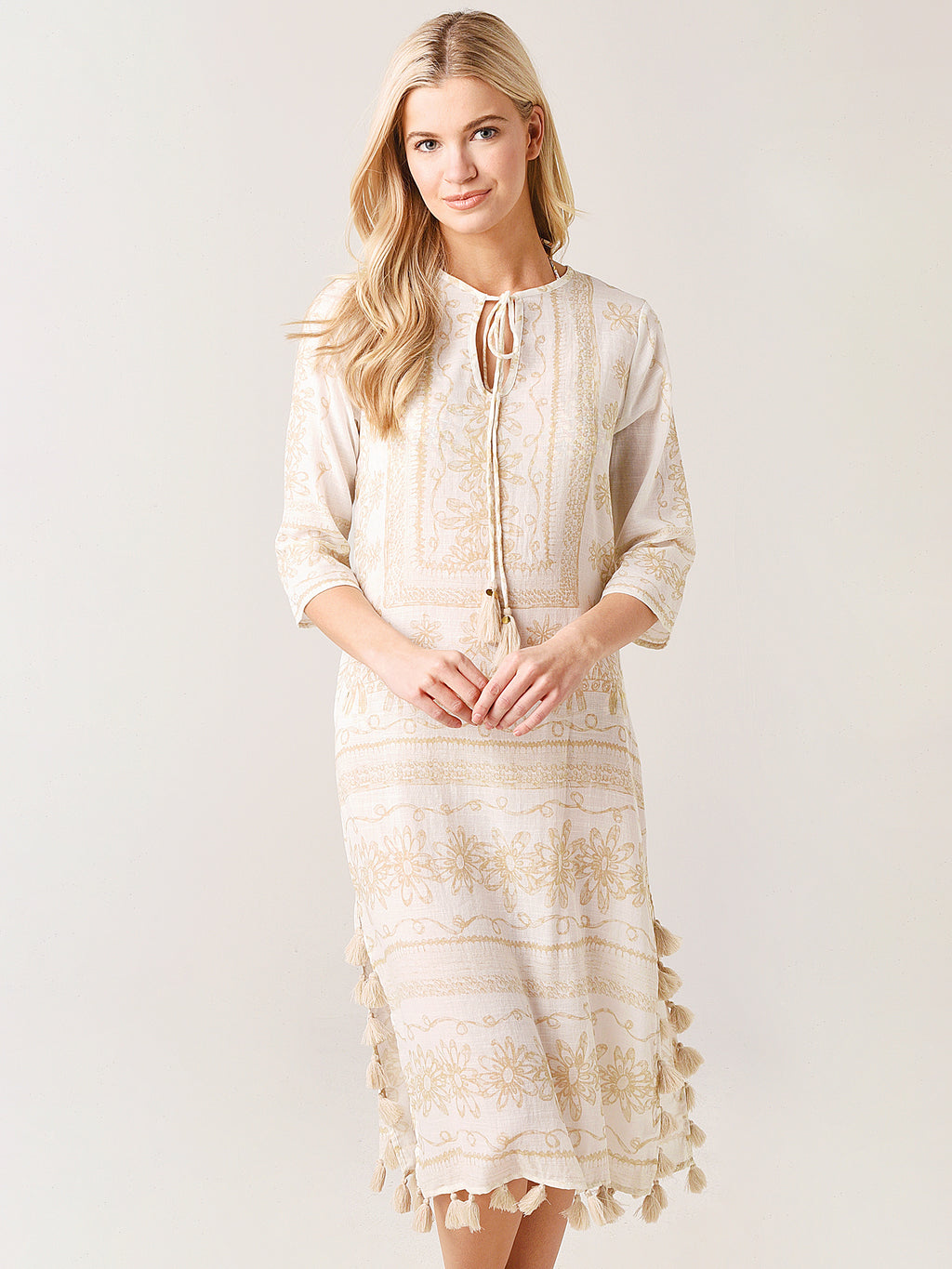 Echo Women's Sketchy Scroll Tunic Dress - Saint Bernard