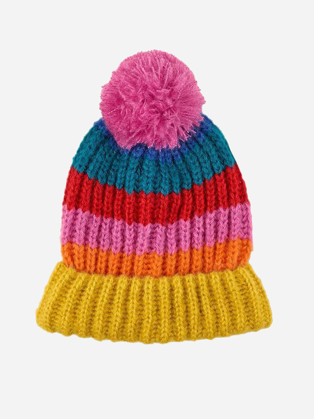 Echo Rainbow Stripe Hat with Pom - Saint Bernard