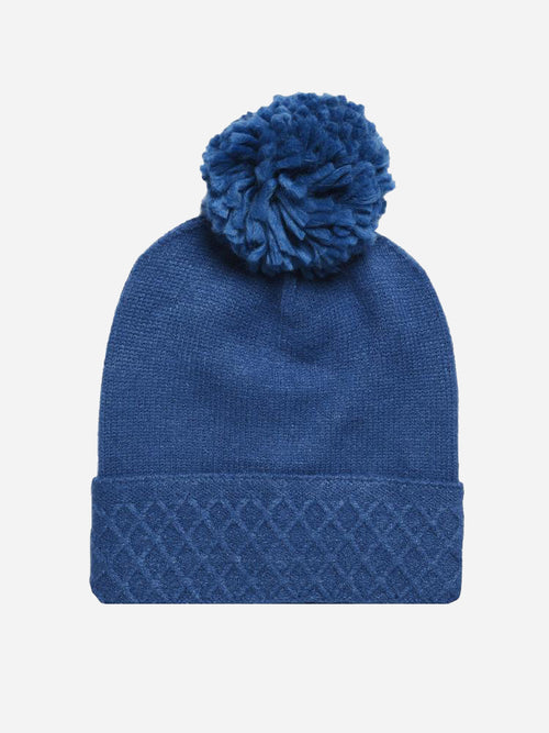 Echo Diamond Cuffed Hat With Pom