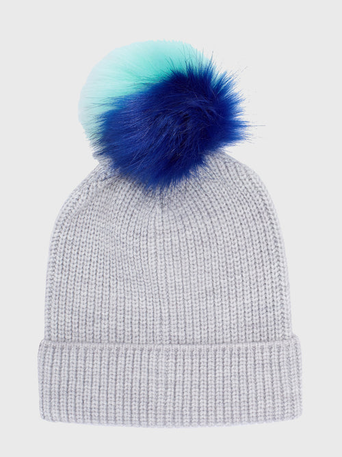 Echo Women's Ribbed Faux Fur Pom Hat