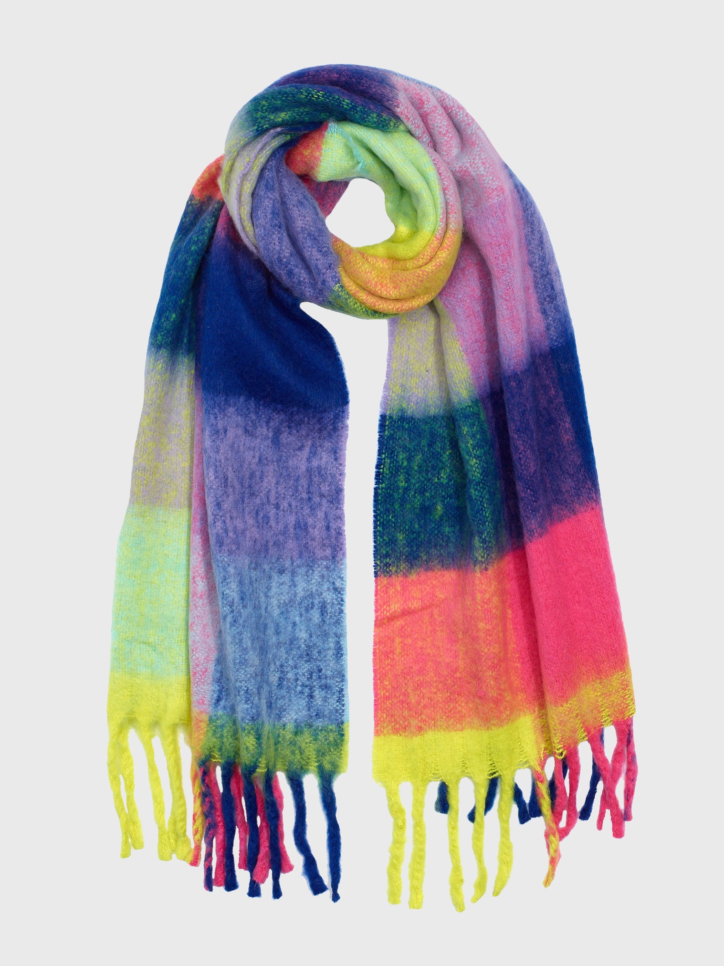 Echo Women's Bright Blocks Wrap Scarf - Saint Bernard