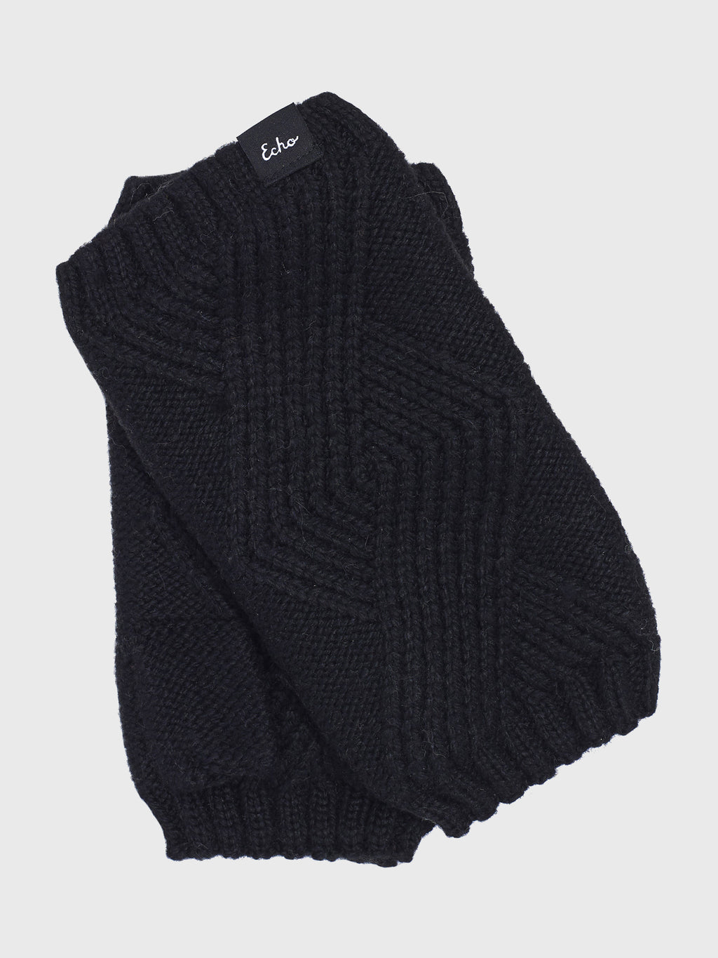 Echo Women's Recycled Cable Fingerless Gloves - Saint Bernard
