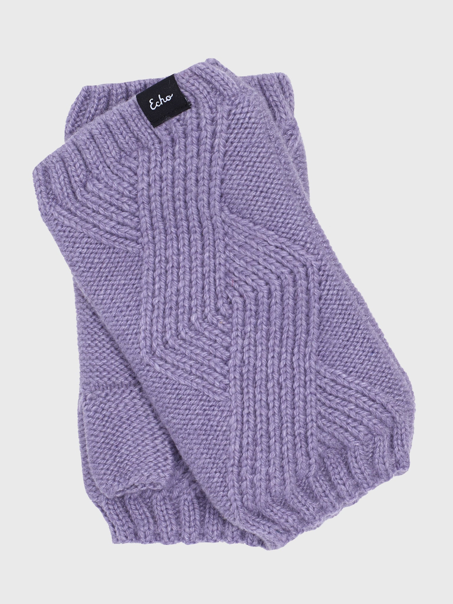 Echo Women's Recycled Cable Fingerless Gloves - Saint Bernard