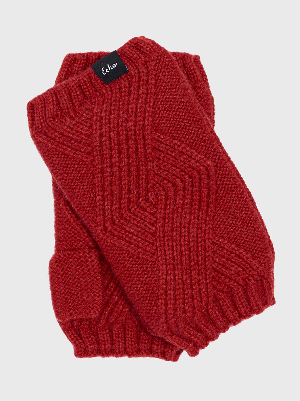 Echo Women's Recycled Cable Fingerless Gloves - Saint Bernard
