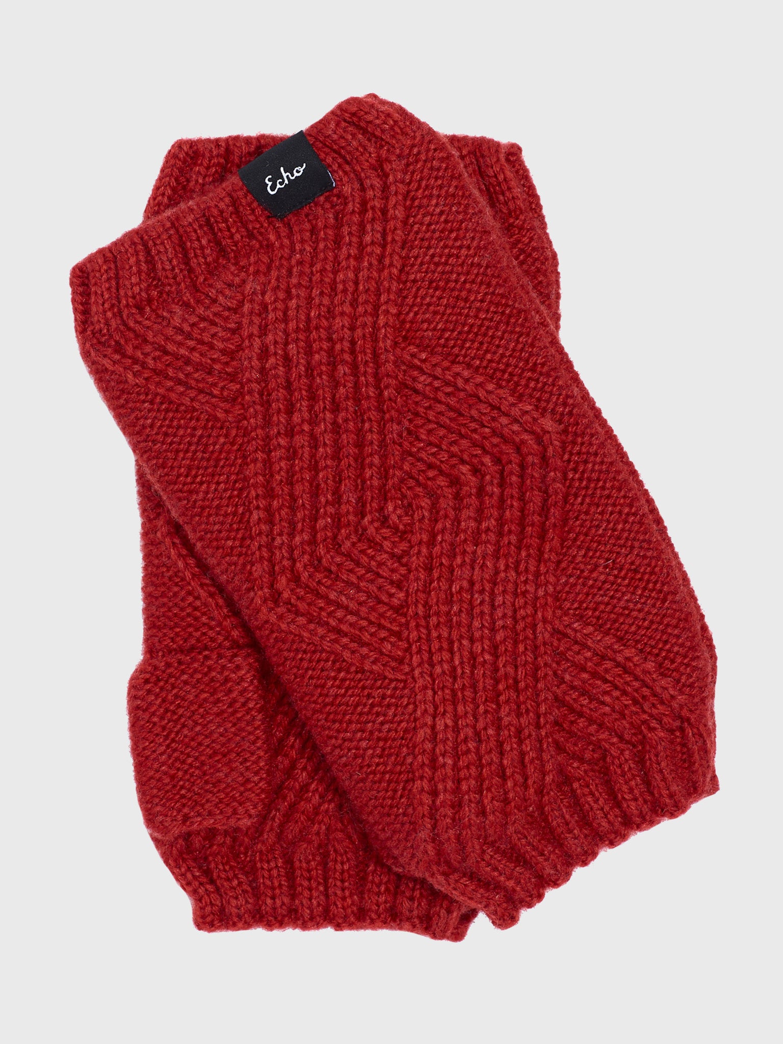 Echo Women's Recycled Cable Fingerless Gloves - Saint Bernard