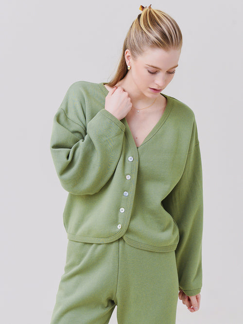DONNI. Women's Eco-Fleece Cardigan