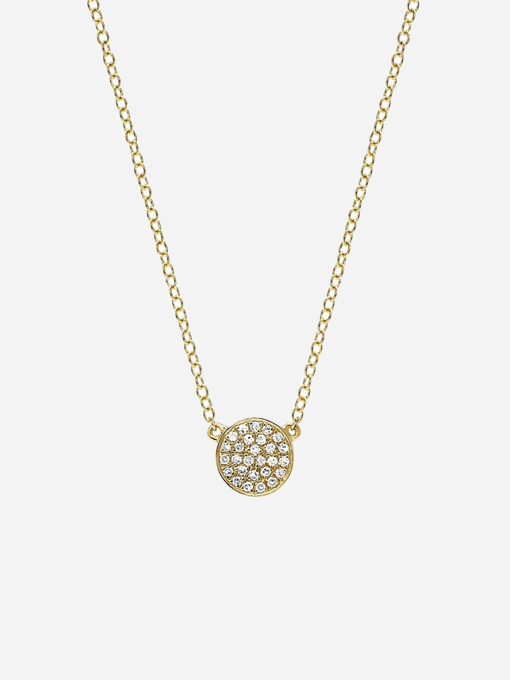 EF Collection Women's Mini Diamond Disc Necklace - Saint Bernard