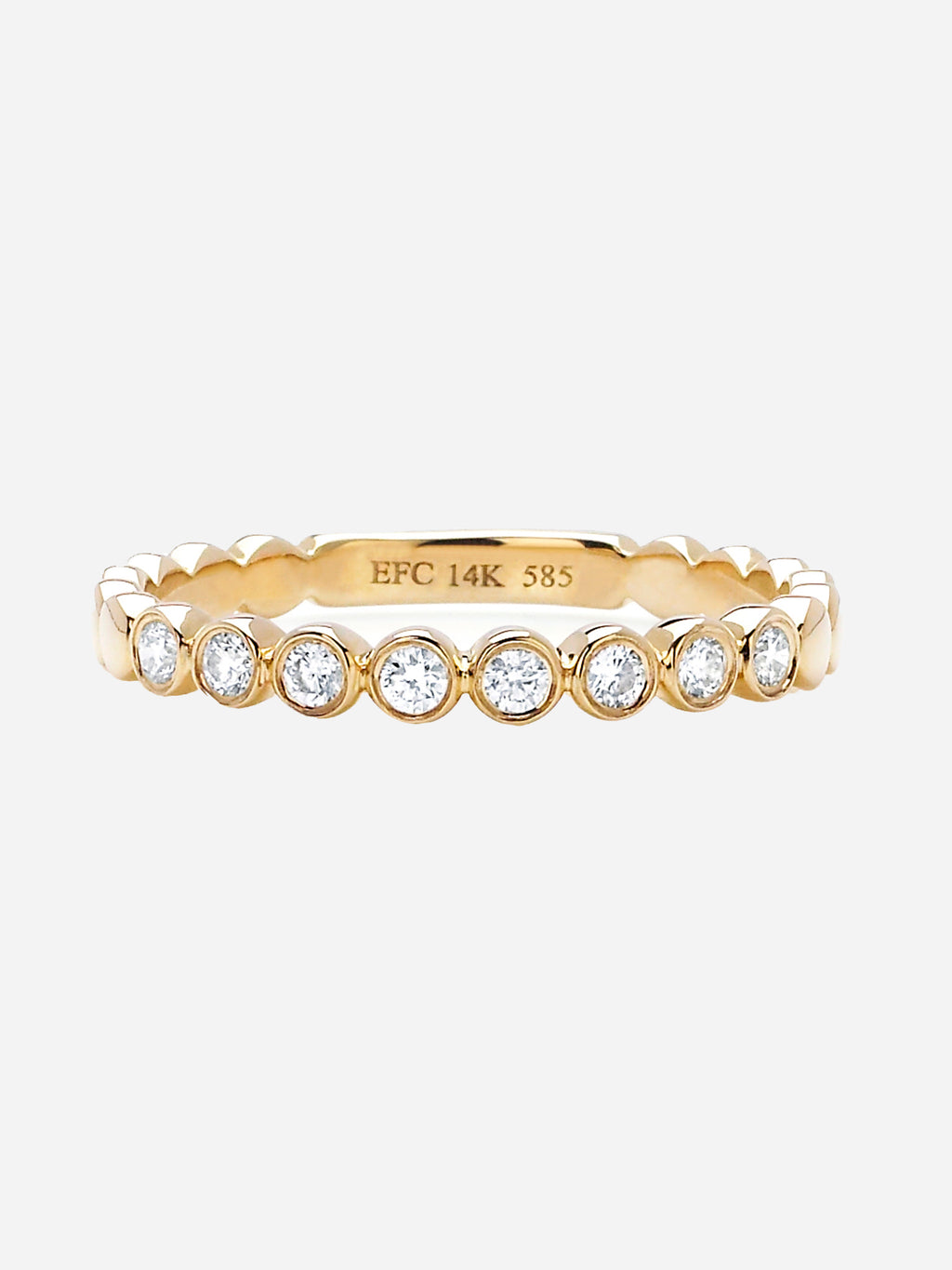 EF Collection Women's Diamond Bezel Stack Ring - Saint Bernard