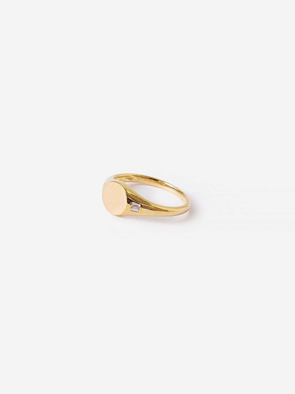 EF Collection Women's Diamond Baguette Signet Ring - Saint Bernard