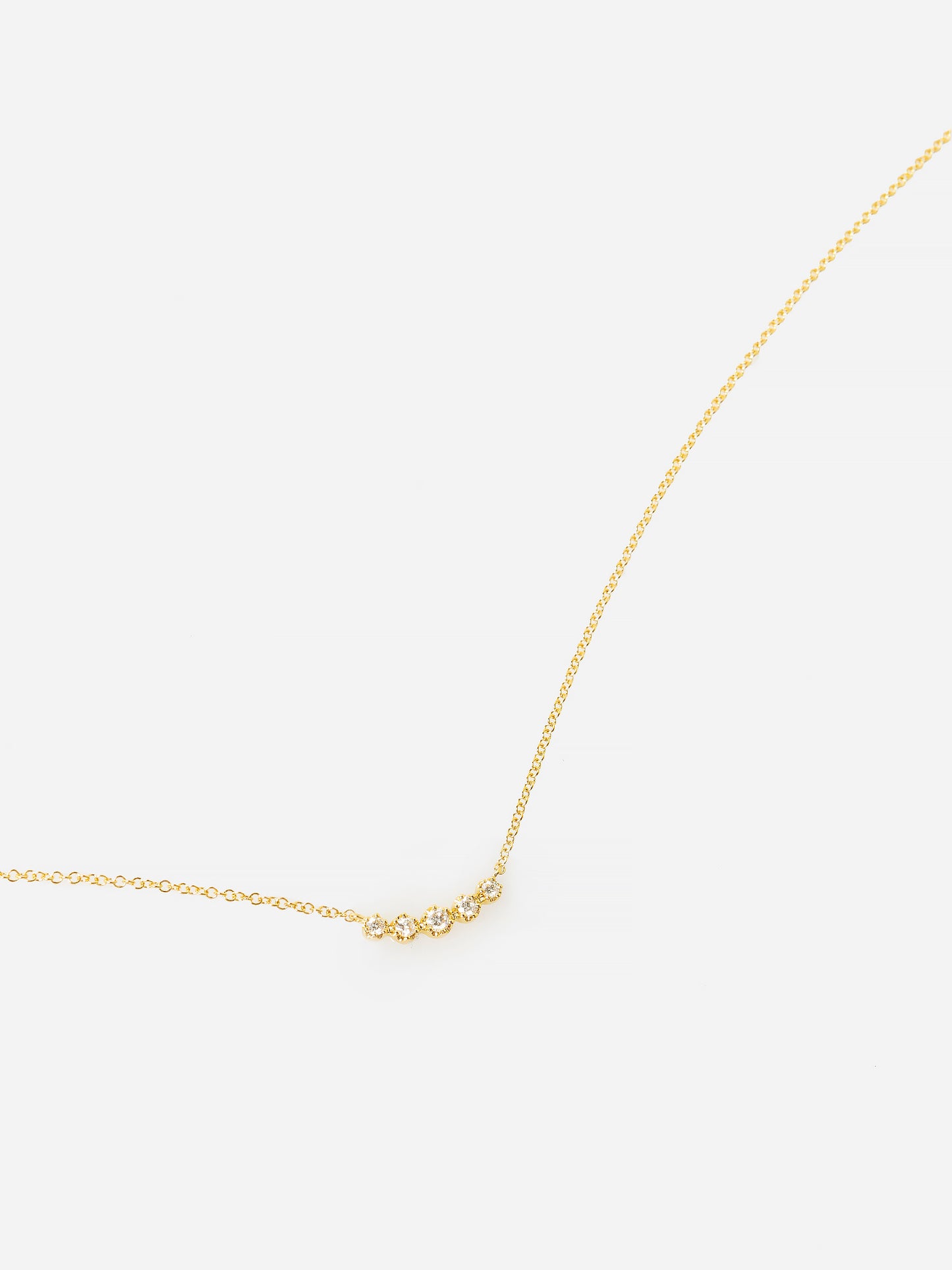 EF Collection Women's Diamond Crown Crescent Necklace
