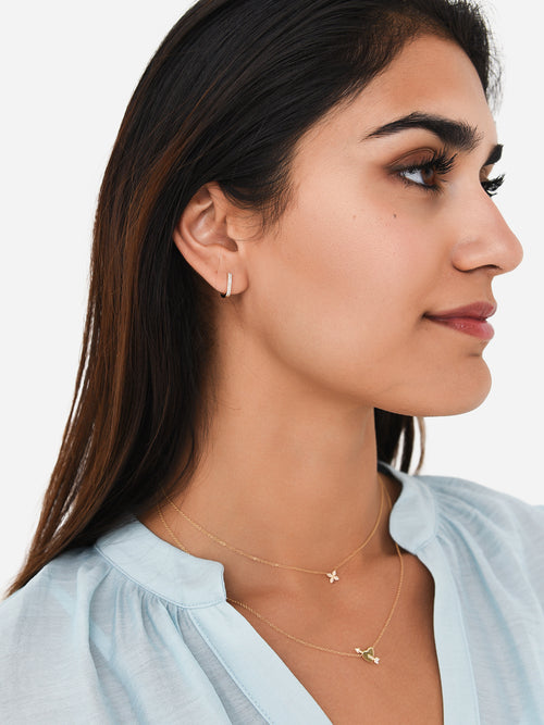 EF Collection Diamond Lola Huggie Earrings