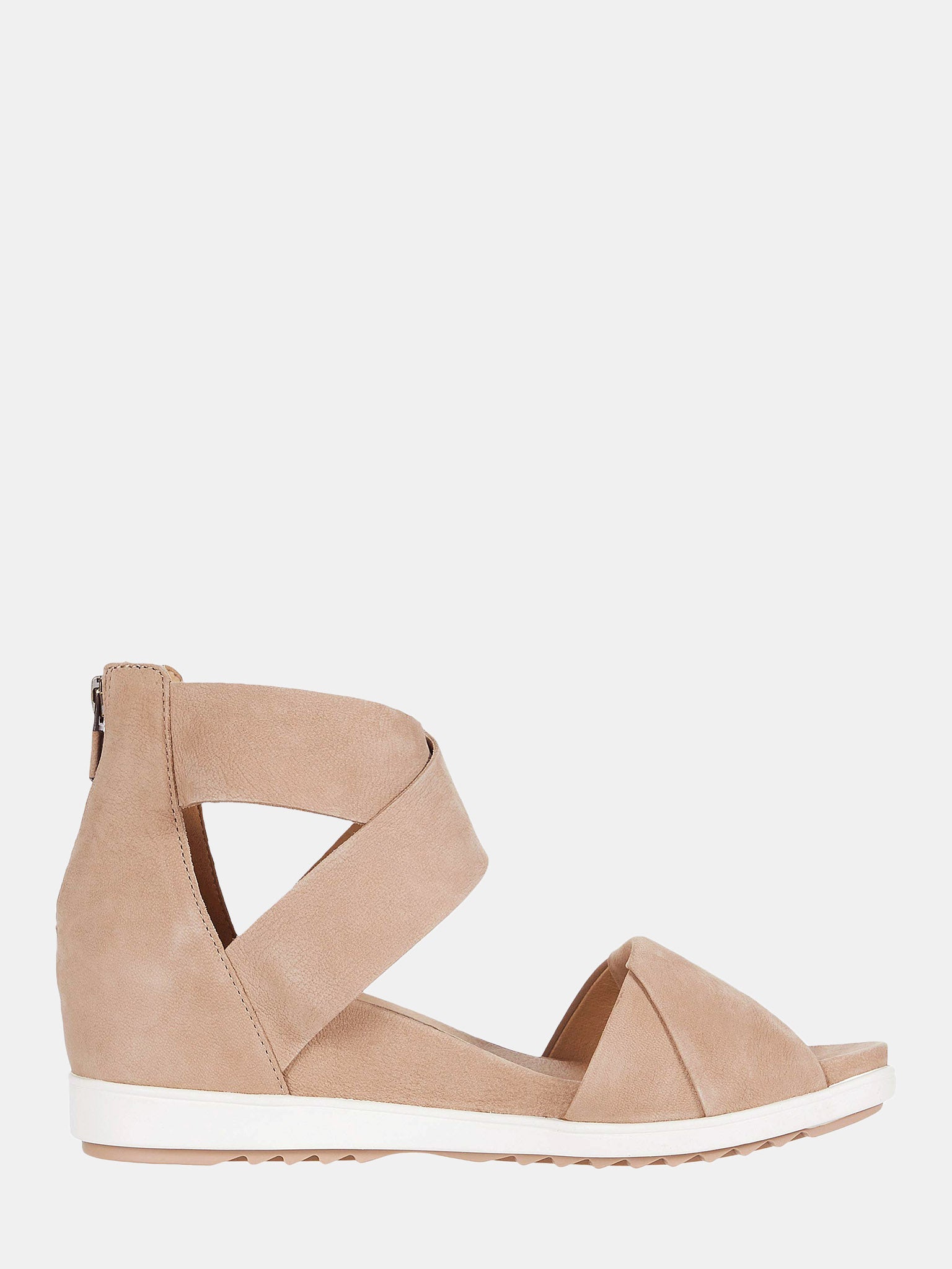 Eileen Fisher Shoes Viv Tumbled Nubuck Wedge Sandal - Saint Bernard