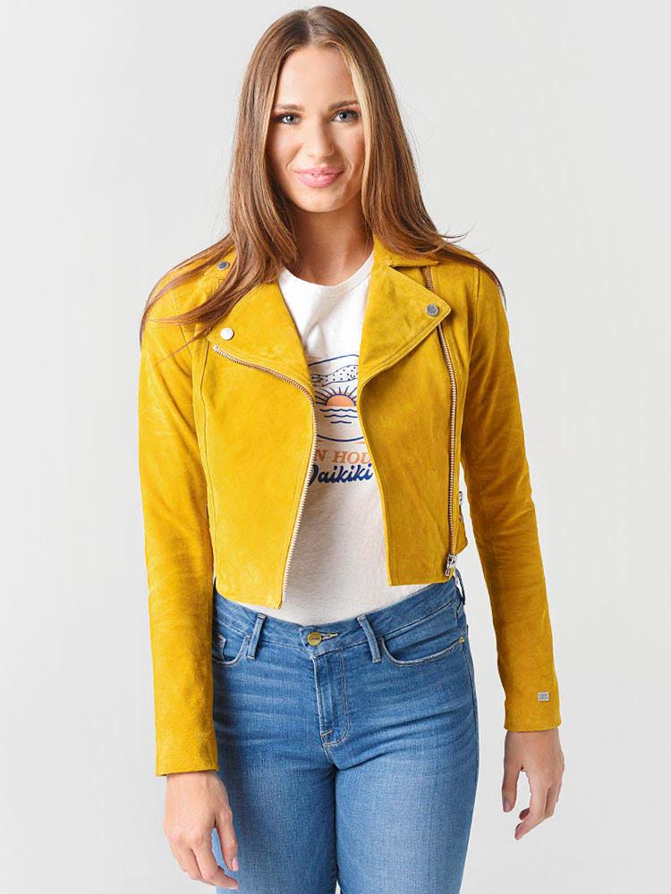 Soia & Kyo Women's Elaine Cropped Suede Jacket - Saint Bernard
