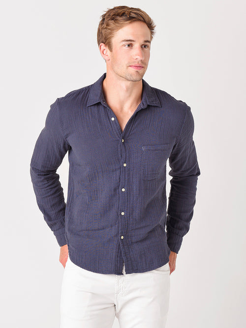 Velvet Men's Elton Cotton Woven Button-Down Shirt