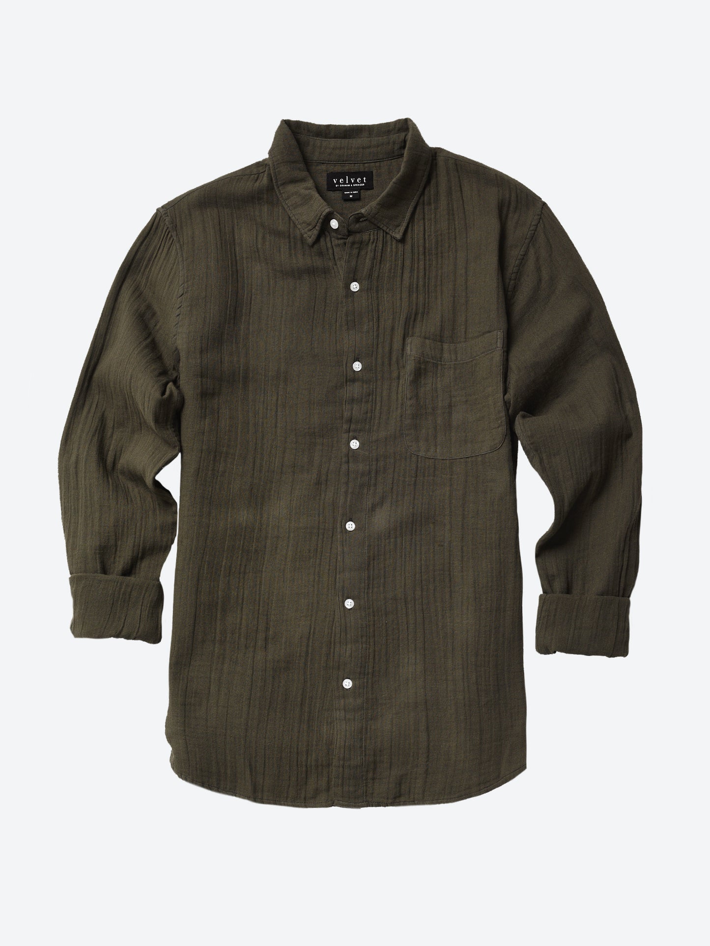 Velvet Men's Elton Cotton Woven Button-Down Shirt - Saint Bernard