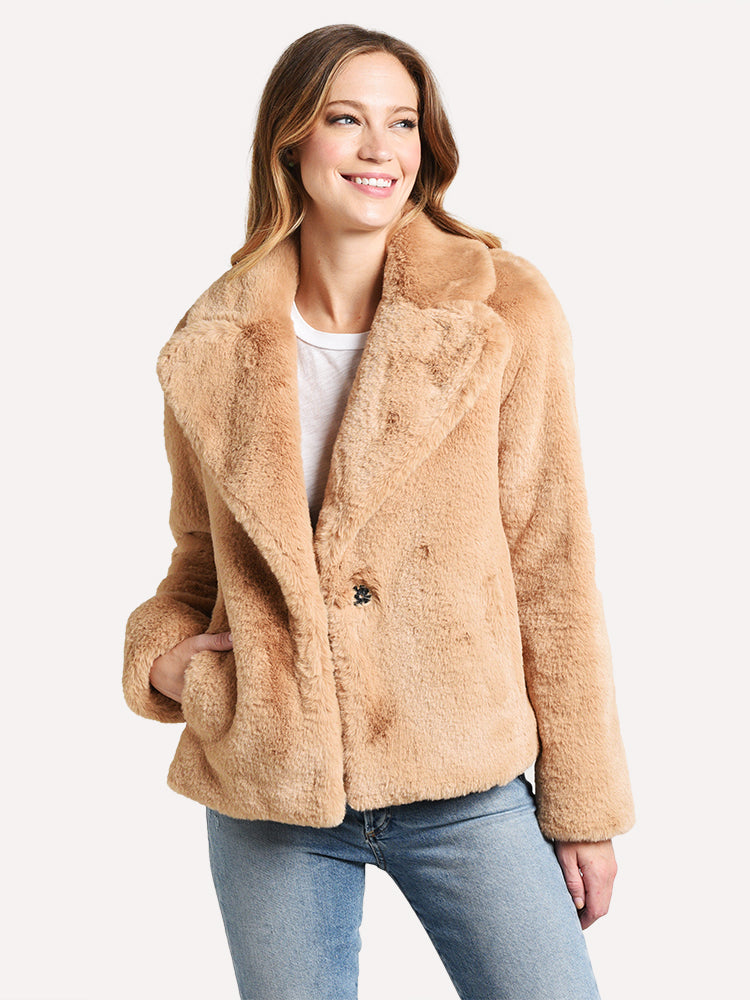 Soia & Kyo Women's Emanuela Faux Fur Jacket - Saint Bernard