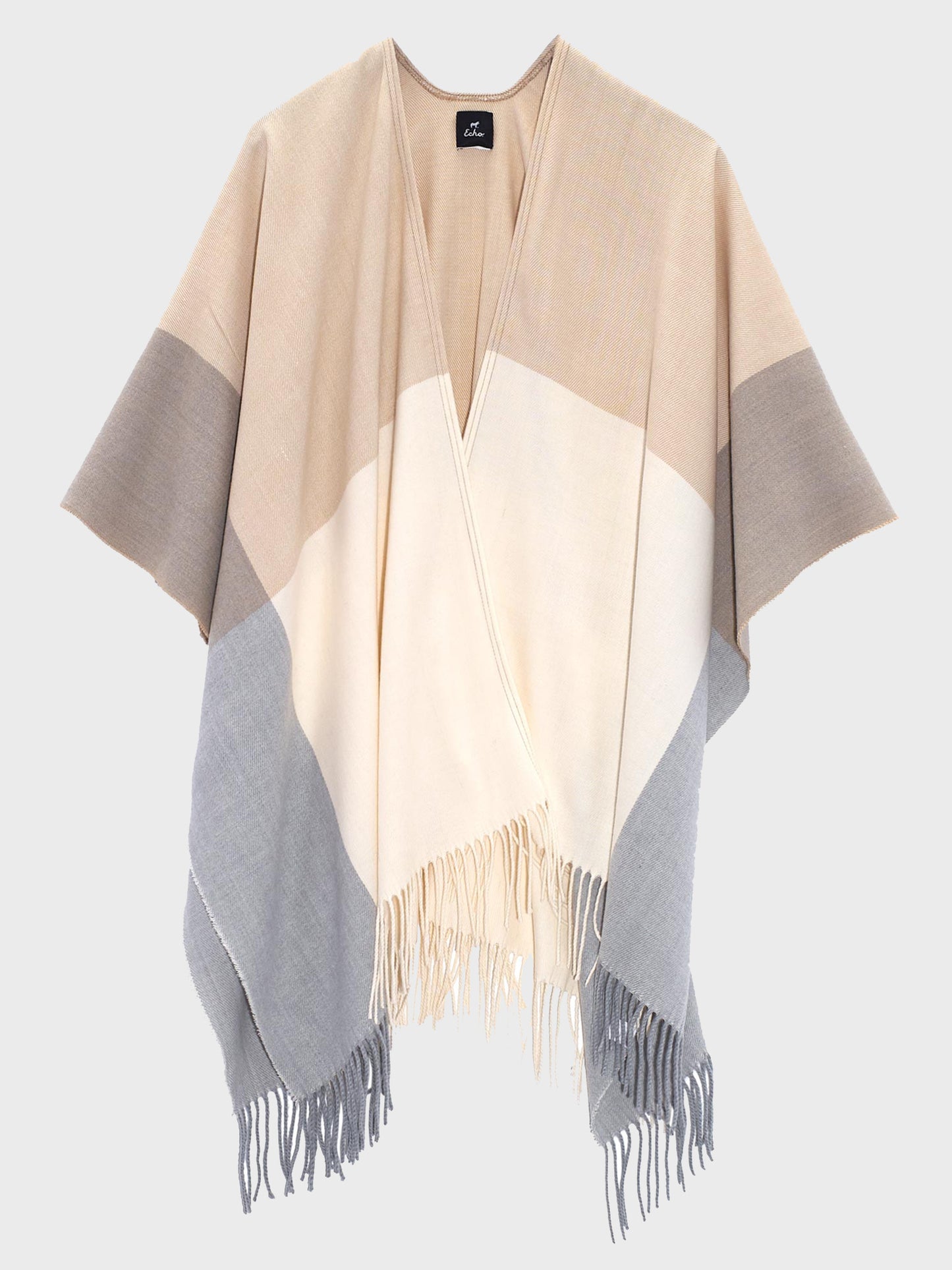 Echo Women's Colorblock Ruana - Saint Bernard