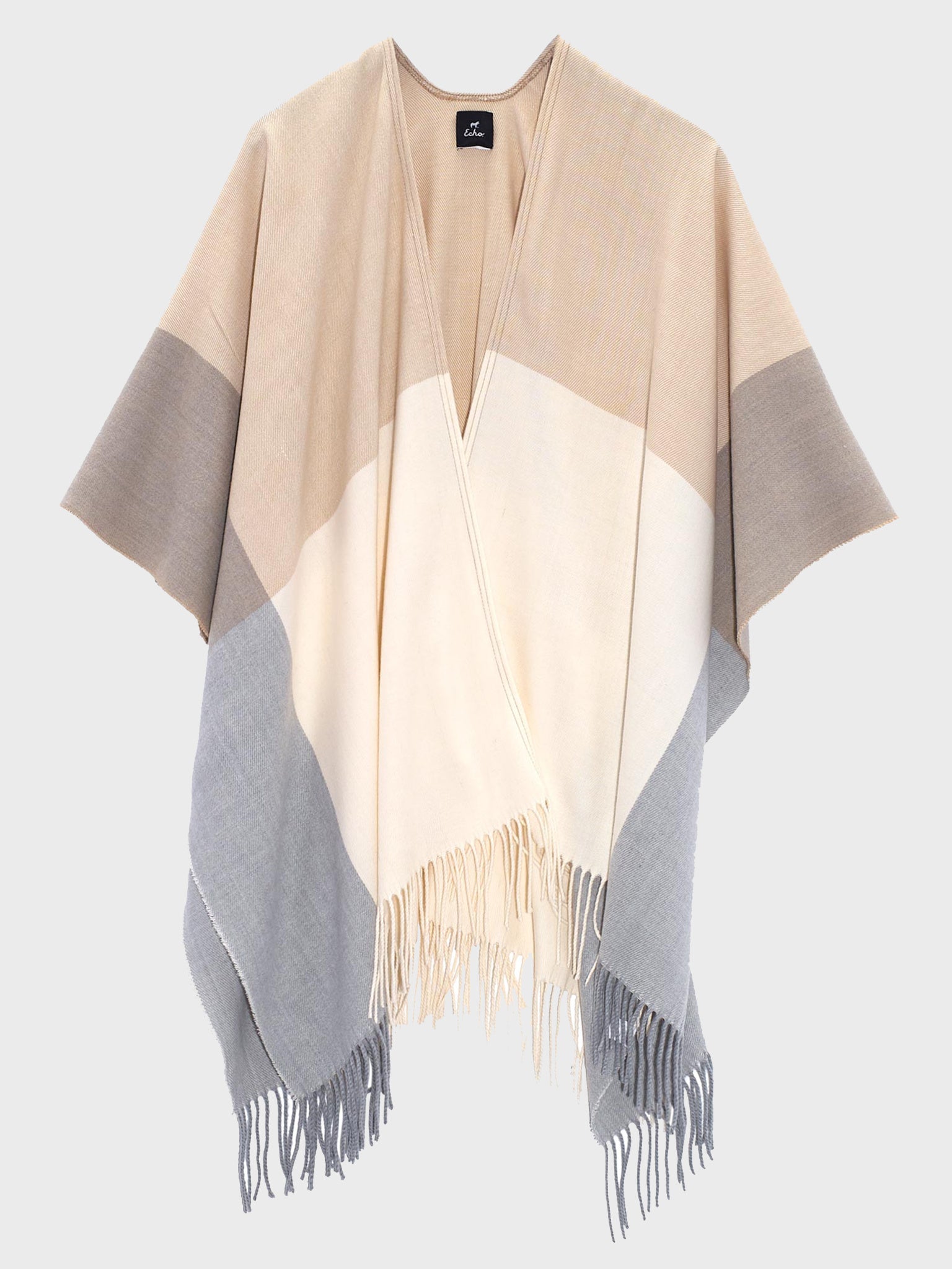 Echo Women's Colorblock Ruana - Saint Bernard