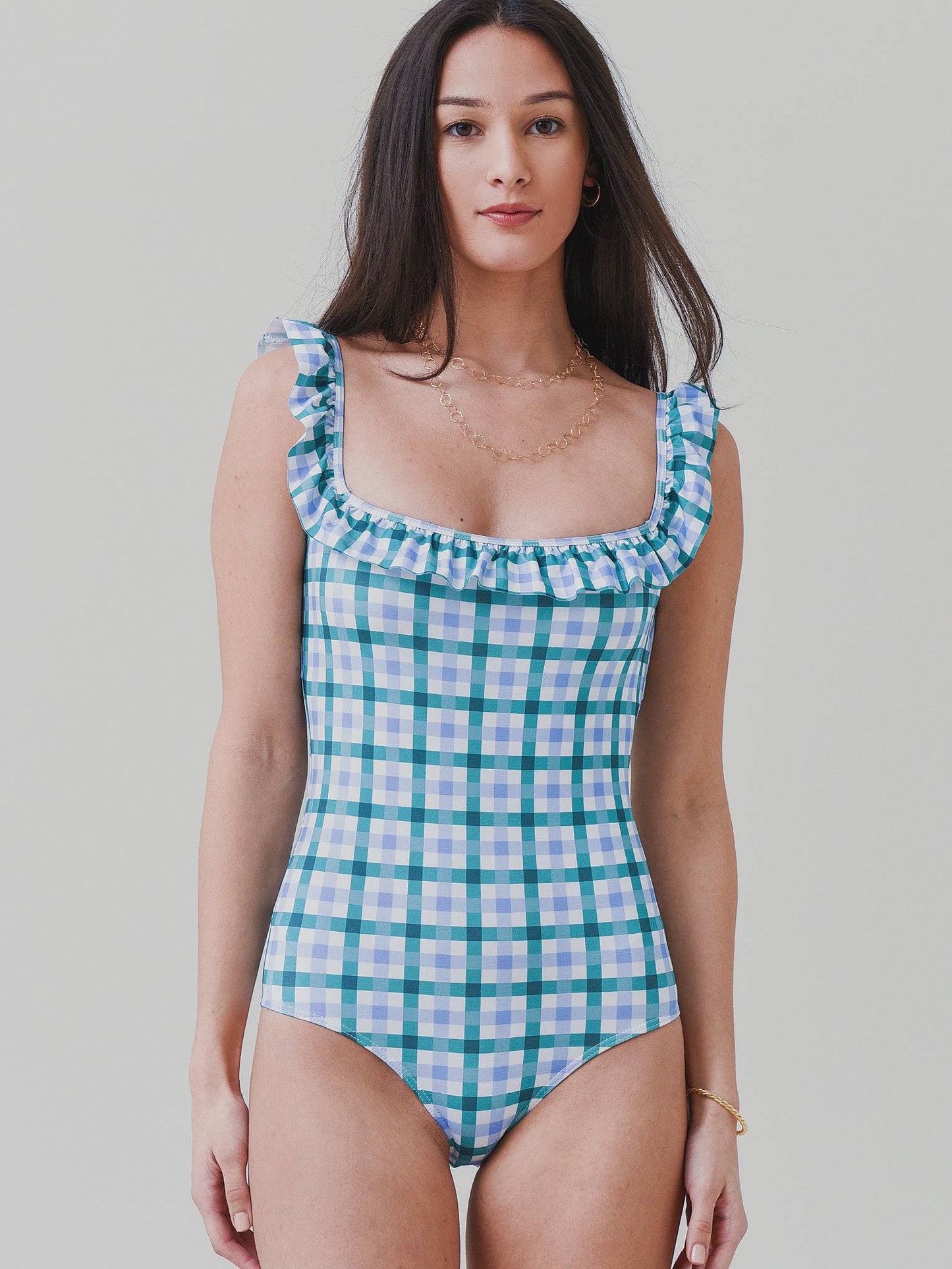 Ephemera Women's Flounce One-Piece Swimsuit - Saint Bernard