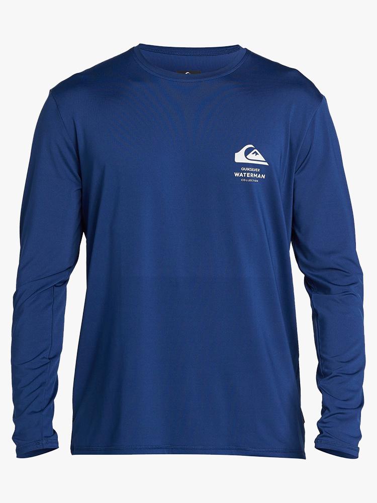 Quiksilver Men's Waterman Greenroom Long Sleeve UF 50 Surf T-shirt - Saint Bernard