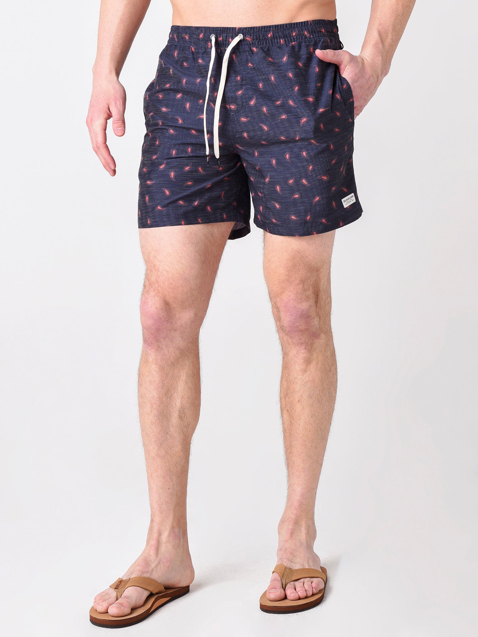Quiksilver Men's Threads And Fins 17"  Volley Swim Trunk - Saint Bernard