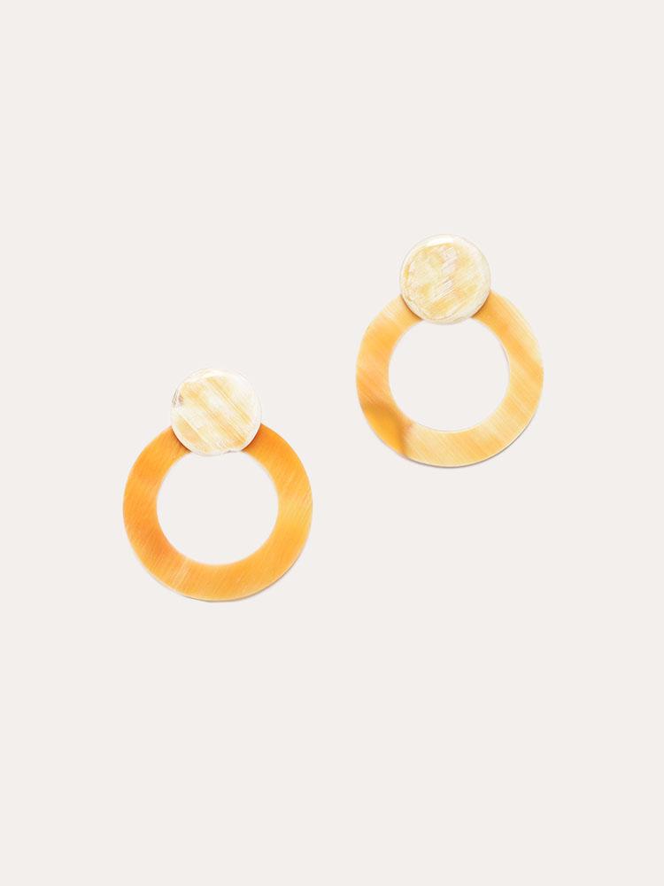 Sunshine Tienda Double Circle Horn Earring - Saint Bernard