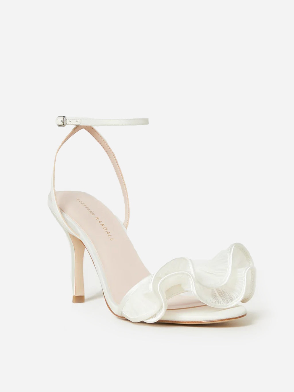 Loeffler Randall Women's Estella Ruffle Heel Sandal - Saint Bernard