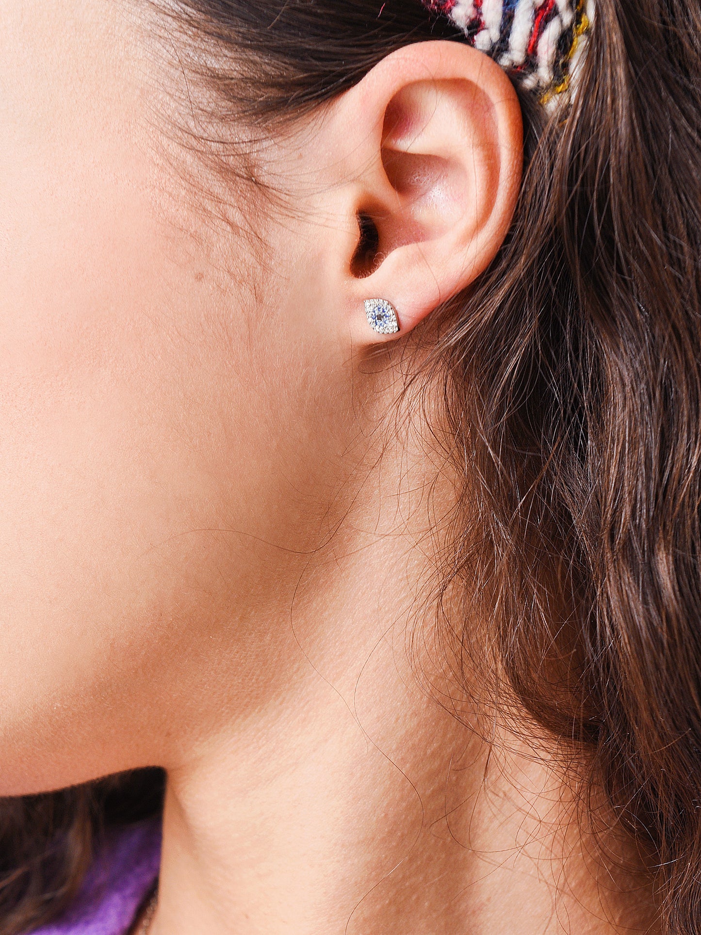 S. Bell Women's Evil Eye Stud Earring
