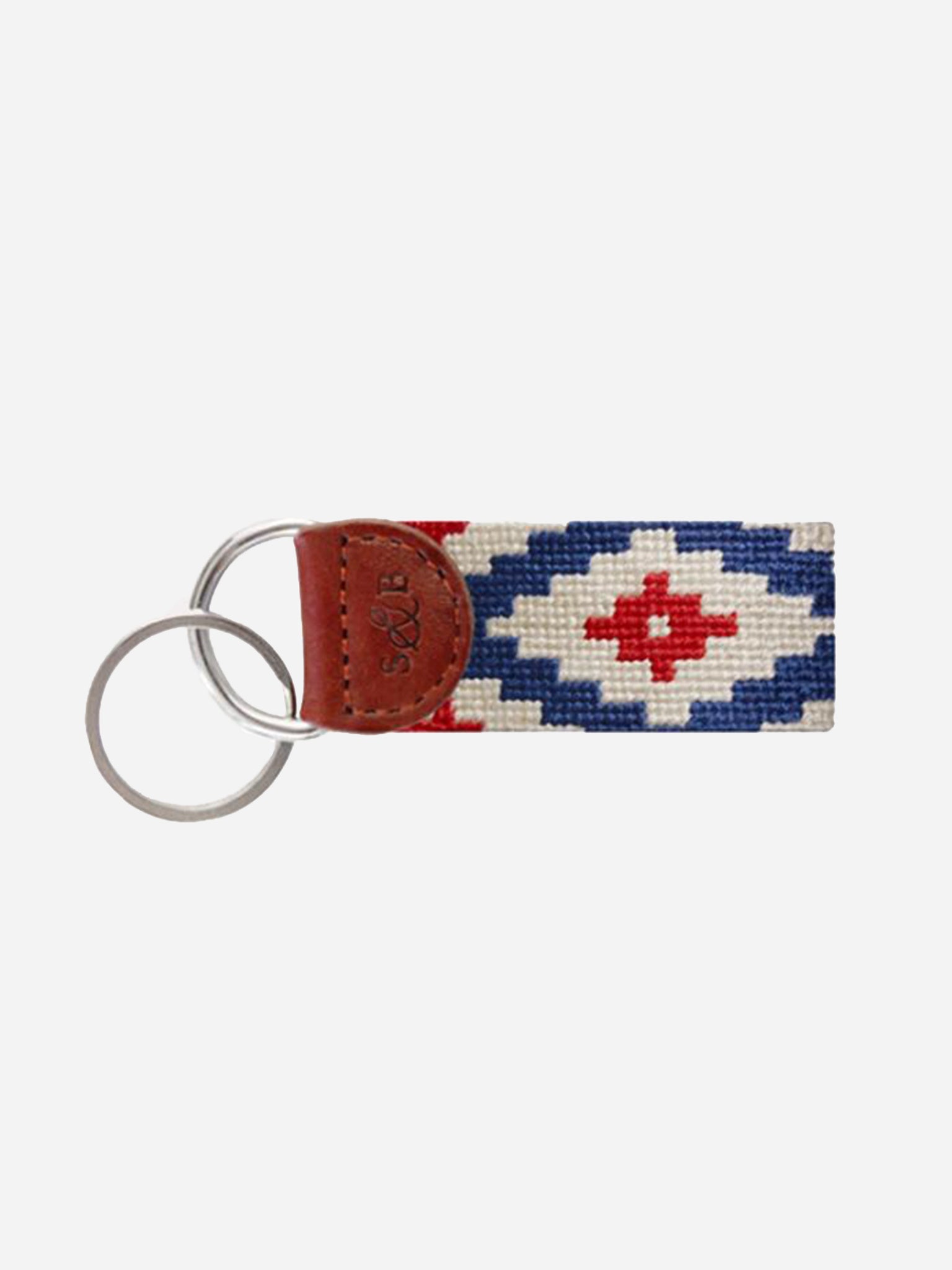 Smathers + Branson Gaucho Rojo Needlepoint Key Fob - Saint Bernard