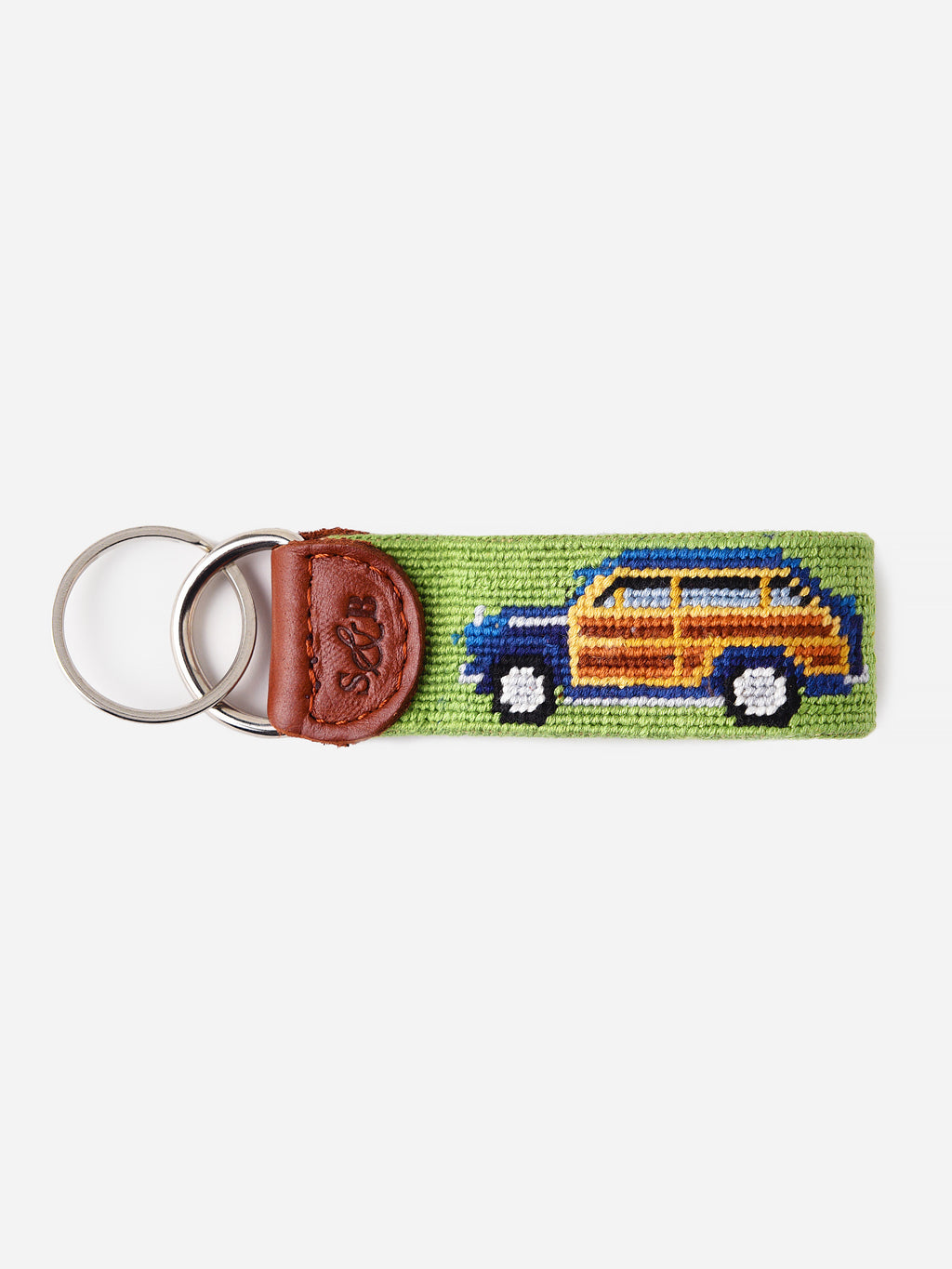 Smathers & Branson Woody Needlepoint Key Fob - Saint Bernard