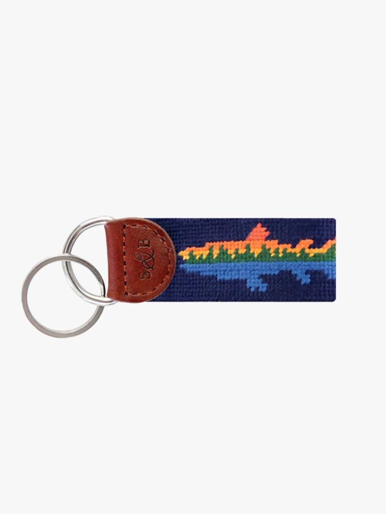 Smathers & Branson Lake Trout Needlepoint Key Fob - Saint Bernard