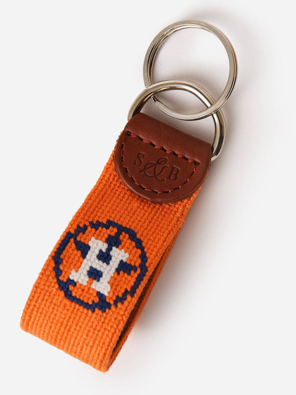 Smathers + Branson Houston Astros Needlepoint Key Fob - Saint Bernard