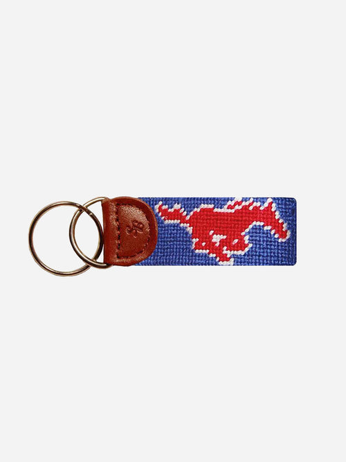 Smathers & Branson Southern Methodist University Needlepoint Key Fob