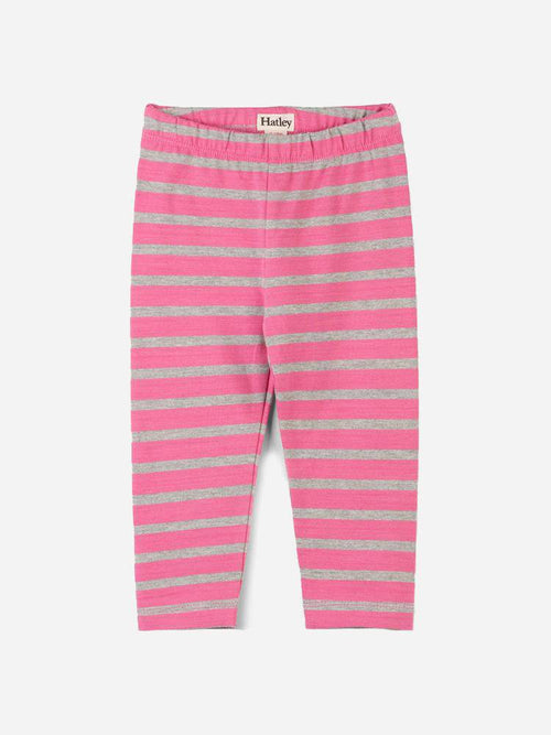 Hatley Rose Striped Baby Leggings - Saint Bernard