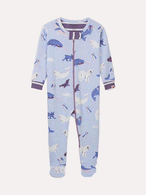 Hatley Little Boys' Polar Critters Organic Cotton Footed Coverall - Saint Bernard