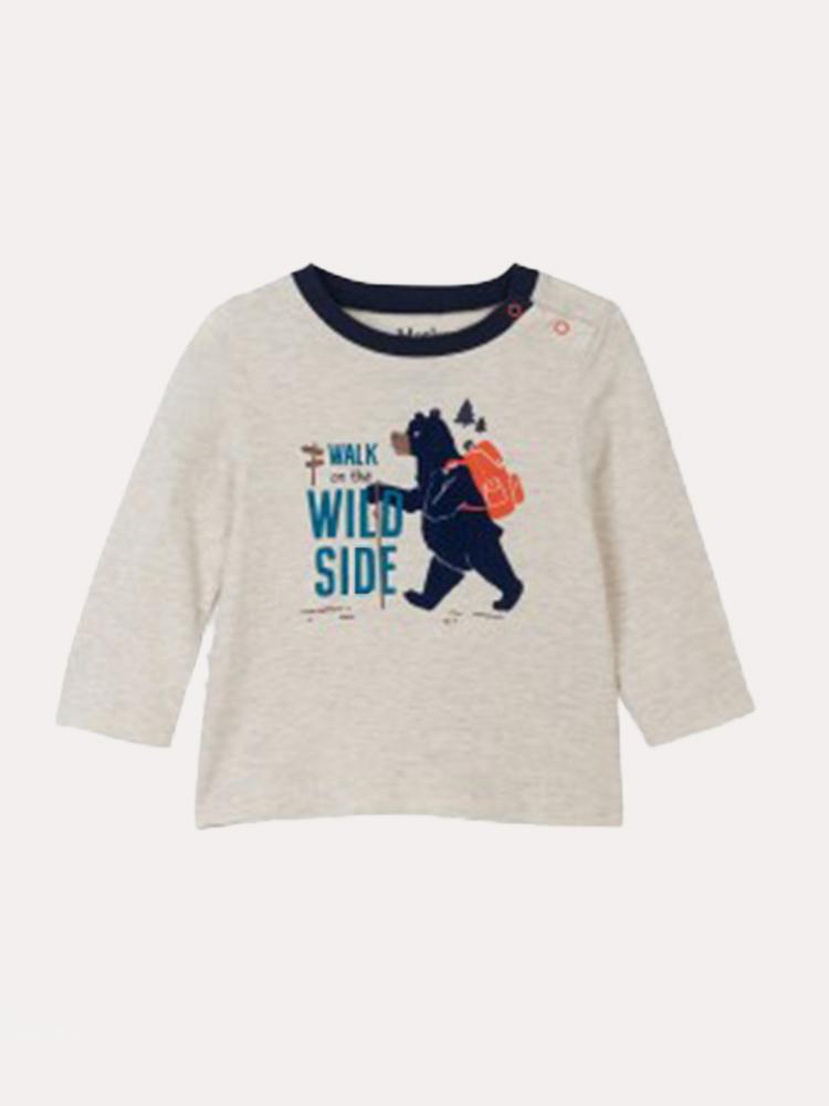 Hatley Little Boys' Wild Walk Long Sleeve Tee - Saint Bernard