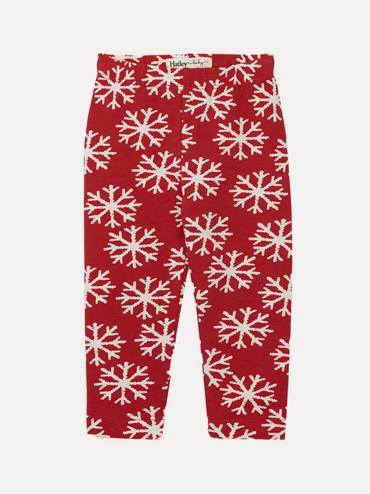 Hatley Little Girls' Falling Snowflakes Baby Legging - Saint Bernard